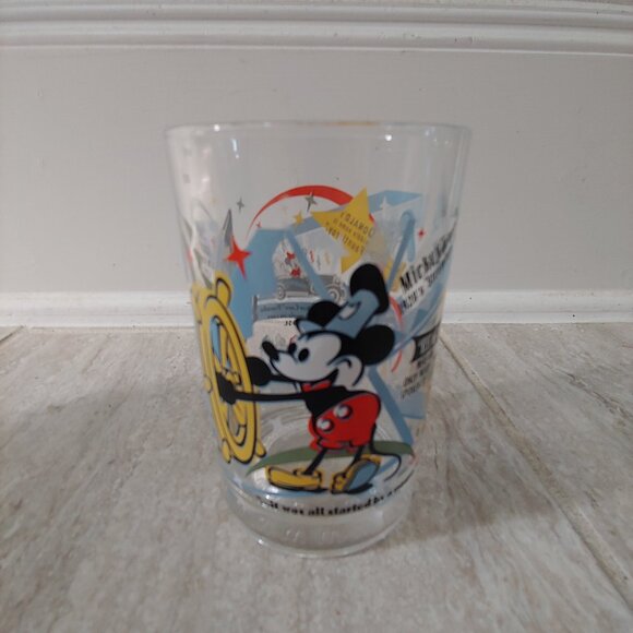 McDonalds Disney 100 Years of Magic Mickey Mouse Glass Tumbler - Picture 1 of 6